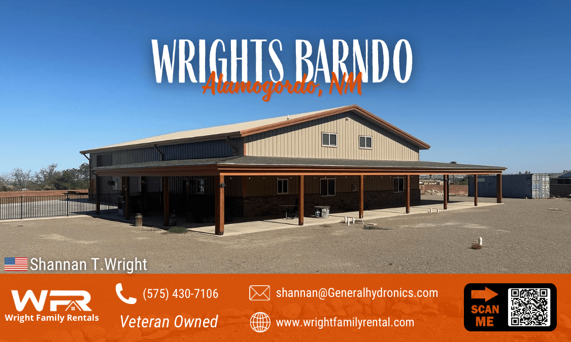 Wrights Barndo 3BR 2.5BA Holloman AFB - Mountain Views