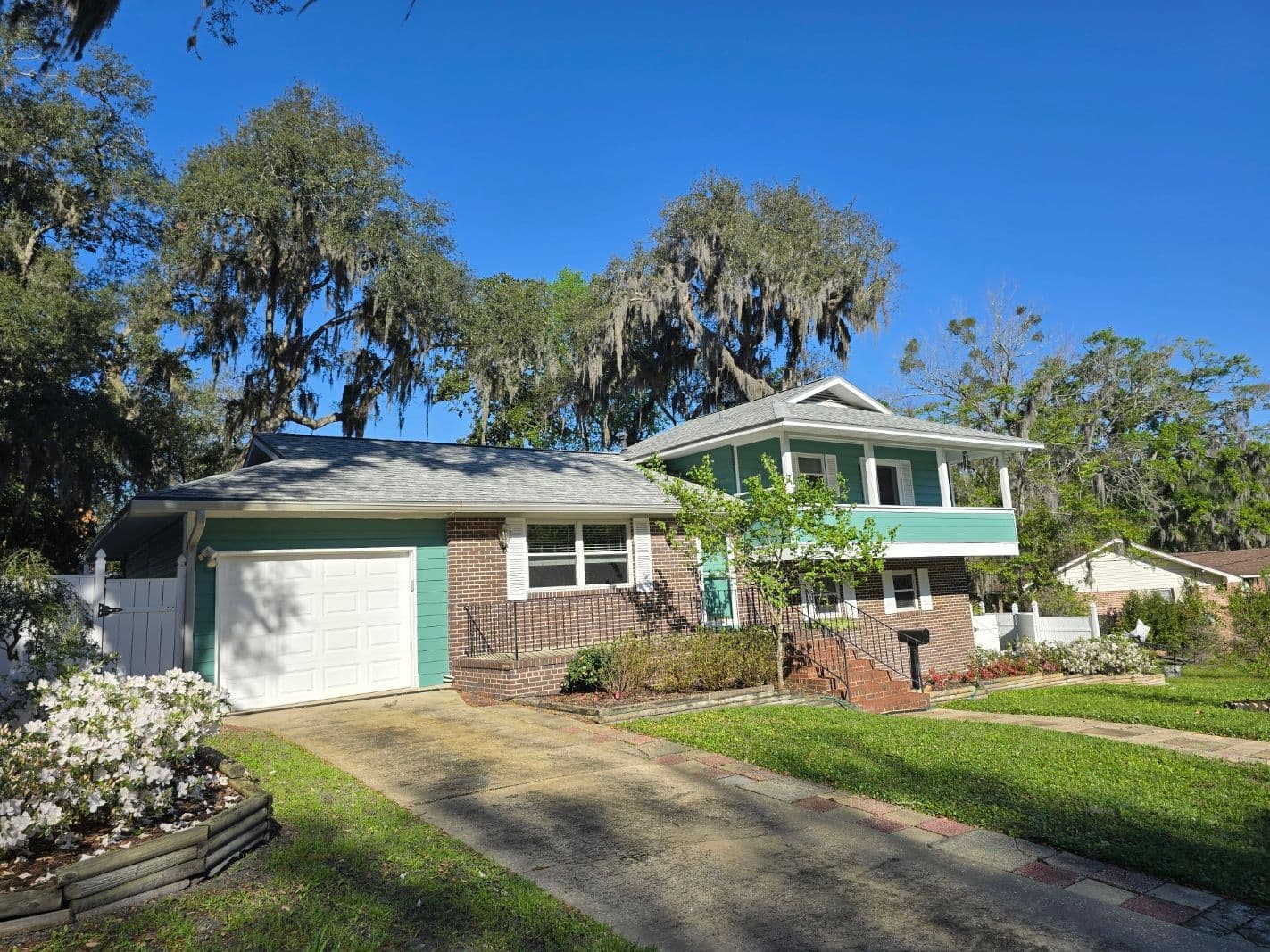 Tree-shaded single family home